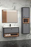 ESPERO 80 CM BEYAZ LAVABOLU BANYO DOLABI - BOY DOLAP HARİÇ