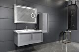 SAGRA 100 CM BANYO DOLABI  GRİ - BOY DOLAP DAHİL