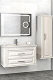 MOSKOVA 100 CM BANYO DOLABI LED MERCEK AYNALI BEYAZ  - BOY DOLAP HARİÇ