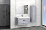 MOSKOVA 100 CM BANYO DOLABI LED MERCEK AYNALI GRİ  - BOY DOLAP HARİÇ