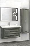 MOSKOVA 100 CM BANYO DOLABI LED MERCEK AYNALI ANTRASİT - BOY DOLAP HARİÇ