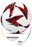 Futbol Topu - Dayanıklı Sert Zemin ve Halı Saha İçin Mükemmel Performans ( Kırmızı - Pompalı Set )