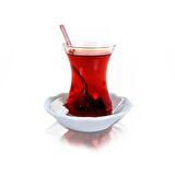 12'li Kahveci Çay Tabağı Beyaz