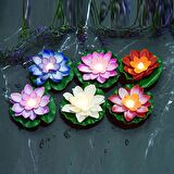 6 ADET IŞIKLI SU MUMU WATER FLOATİNG CANDLE LOTUS FLOWERS SENSOR LED LİGHT SUDA YÜZEN LOTUS ÇİÇEKLERİ PİLLİ MUM