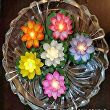 6 ADET IŞIKLI SU MUMU WATER FLOATİNG CANDLE LOTUS FLOWERS SENSOR LED LİGHT SUDA YÜZEN LOTUS ÇİÇEKLERİ PİLLİ MUM