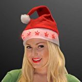 2 ADET IŞIKLI NOEL BABA ŞAPKASI LED IŞIKLI ŞAPKA YILBAŞI PARTİ ŞAPKASI YILBAŞI ŞAPKASI KIRMIZI PİLLİ LED IŞIKLI ŞAPKA