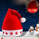 2 ADET IŞIKLI NOEL BABA ŞAPKASI LED IŞIKLI ŞAPKA YILBAŞI PARTİ ŞAPKASI YILBAŞI ŞAPKASI KIRMIZI PİLLİ LED IŞIKLI ŞAPKA