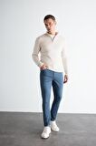 DeFacto Chino Kanvas Pantolon Slim Fit Dar Kesim Pamuklu Esnek Dar Paça C9441AX24AUIN264