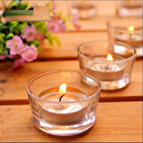 84 PCS ROMANTIC DECOR GLASS CANDLE HOLDER 84 ADET TEA LİGHT CAM MUMLUK CAM DEKOR MUMLUK 4.5X2 CM