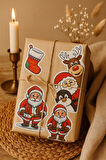 3'lü Yılbaşı Konsept Sticker- Yılbaşı Sticker - Yılbaşı Hediye Paketleme - Yılbaşı Süsü - 