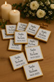 24 Adet Kişiye Özel Stickerlı Sütlü Çikolata - Nikah Hediyesi - Kız İsteme Çikolata - Nişan Sunum
