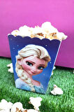 8'li Elsa Kraliçe Mısır Kutusu - PopCorn Kutusu - Doğum Günü İkram Hediye - Orta Boy
