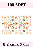Autumn Flowers- 100 Adet Kolye Kartı - Bileklik Kartı - Takı Kartı - Paketleme Kartı