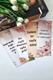 12'li Okuma Serisi Kitap Ayracı - Kalın Kuşe - 4,5x15cm - Okul Hediye - Çiçekli Ayraç