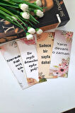 12'li Okuma Serisi Kitap Ayracı - Kalın Kuşe - 4,5x15cm - Okul Hediye - Çiçekli Ayraç