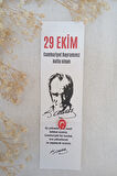 5 Adet Atatürk Silüet Türk Bayrağı Bileklik & Kitap Ayracı - 29 Ekim Hediye - Jelatinli 