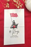 19 Mayıs Bileklik - 10 Adet Kuşe Kartlı Hediyelik Bileklik - 19 Mayıs Hediyesi - Bandırma Vapuru