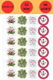 4 Çeşit Yılbaşı Sticker - Mutlu Yıllar Sticker - Yılbaşı Hediyesi - Paketleme Sticker - Yılbaşı Süsü