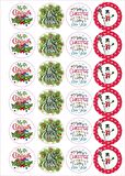 4 Çeşit Yılbaşı Sticker - Mutlu Yıllar Sticker - Yılbaşı Hediyesi - Paketleme Sticker - Yılbaşı Süsü