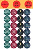 Deer & Merry Christmas Sticker - Yılbaşı Sticker - Yılbaşı Süsü - Paketleme Sticker - Yılbaşı Hediye