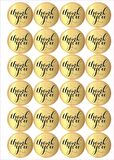 Gold Thank You Sticker - Gold Teşekkürler Sticker - Gold Sticker - Paketleme Sticker