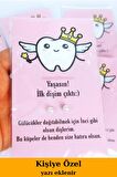 20 Adet Pembe Kartlı Diş Buğdayı Hediye İnci Küpe - Kuşe Kartlı - Bebek Hediyesi - Mevlid Hediye