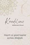 10 Adet Kandil Kartlı İnci Anahtarlık Hediye - Ramazan Hediyesi - Kandil Hediye -Tek Tek Jelatinli