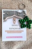 5 Adet Yeşil Yıldız Anahtarlık - Ramazan Hediyesi - Konsept Hediye