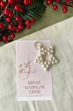 8 Mart Hediyelik- 5 Adet İnci Yıldız Anahtarlık - Kadınlar Günü Hediyesi