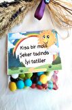 10 Adet İyi Tatiller Hediyesi - Hediye Draje Şeker - Okul Hediyesi - Sömestr Hediyesi