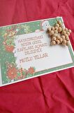 25 Adet Naturel Yıldız Anahtarlık - Ahşap Yıldız - Noel Baba Kartlı - Jelatinli - Yılbaşı Hediyelik