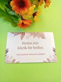 100 Adet Lux Kalın Kuşe Tebrik Kartı - Teşekkür Kartı - Paketleme Kartı-  Lak Kaplama 8 x 5 cm (M6)