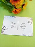 100 Adet Lux Kalın Kuşe Tebrik Kartı - Teşekkür Kartı - Paketleme Kartı-  Lak Kaplama 8 x 5 cm (M5)
