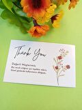 100 Adet Lux Kalın Kuşe Tebrik Kartı - Teşekkür Kartı - Paketleme Kartı-  Lak Kaplama 8 x 5 cm (M4)