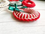 5 Adet Handmade Renkli Yılbaşı Ağaç Süsü - Yılbaşı Süsü - Christmas Decor