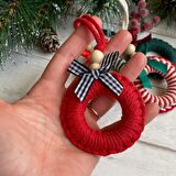 5 Adet Handmade Renkli Yılbaşı Ağaç Süsü - Yılbaşı Süsü - Christmas Decor