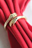 6 Adet Gold Hand Finger Metal Peçete Halkası - Napkin Ring
