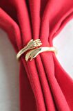 6 Adet Gold Hand Finger Metal Peçete Halkası - Napkin Ring