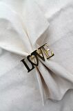 6 Adet Dekoratif Gold Love Peçete Halkası - Napkin Ring
