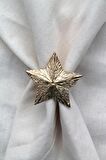 6 Adet Dekoratif Gold Star Nova Peçete Halkası - Napkin Ring
