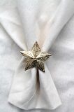 6 Adet Dekoratif Gold Star Nova Peçete Halkası - Napkin Ring