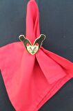 6 Adet Gold Love is a Passion Peçete Halkası - Napkin Ring