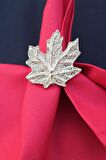 6 Adet Gold Vintage Çınar Yaprağı Metal Peçete Halkası - Napkin Ring