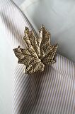6 Adet Gold Vintage Çınar Yaprağı Metal Peçete Halkası - Napkin Ring