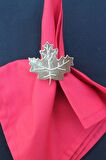 6 Adet Gold Çınar Yaprağı Metal Peçete Halkası - Napkin Ring