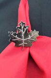 6 Adet Gümüş Çınar Yaprağı Metal Peçete Halkası - Napkin Ring