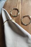 6 Adet Gold Inclined Metal Peçete Halkası