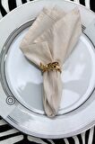 6 Adet Gold Kuş Figürlü Modern Metal Peçete Halkası