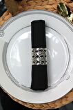 6 Adet Silver Loving Luxury Metal Peçete Halkası