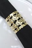 6 Adet Gold Loving Luxury Metal Peçete Halkası